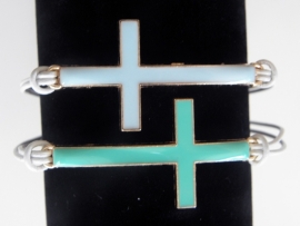 Ibiza Kruis Armband "Enamel Cross"