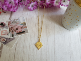 Ketting Met Muntje "Heart Coin" Goud