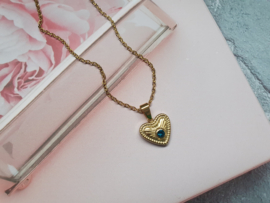 Hart Ketting "All Of My Heart" Stainless Steel - Met Of Zonder Kaartje