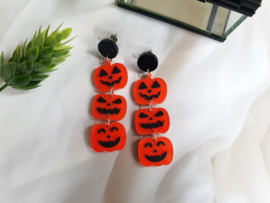 Pompoen Oorbellen "Halloween Pumpkin"