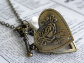 Medaillon Ketting "Locked Heart"