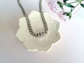 Grove Schakel DD Ketting "Popular" Stainless Steel - Zilver