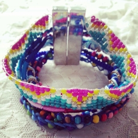 Ibiza Armband "Ibiza Festival" Forever Pink & Blue