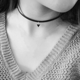 Choker Ketting "Black Triangle"