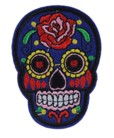 Doodshoofd Patch "Blue Skull"