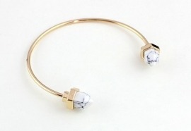 Marmer Look Armband "Marble Stones" Goud of Zilver