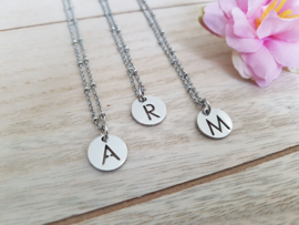 Letter Ketting "My Name Is..." Stainless Steel