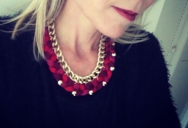 Statement Ketting "Red Braids"