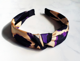 Haarband "Purple Please" Paars / Zwart / Creme