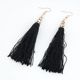 Oorbellen "Black Tassel"