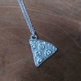 Ketting "Pizza Slice" Silver Plated