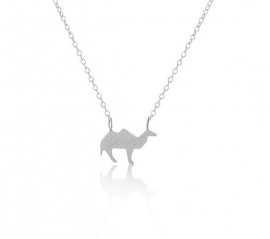 Subtiele Kameel Ketting "Camel" Silver Plated