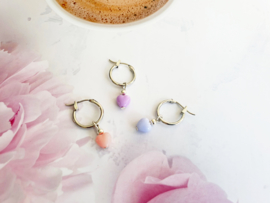 Hart Oorbellen "Pastel Love Hoops"