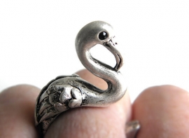 Ring "Flamingo" Zilverkleurig