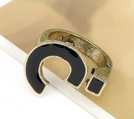 Ring "Question Mark" Zwart