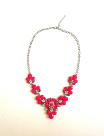 Statement Ketting "Pink Panther" Roze