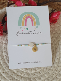 Cadeautje voor Juf "Liefde Voor De Juf" - Keuze Uit Veel Kleuren En Kaartjes