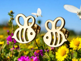 Bijen Oorbellen "Cute Little Bee" Stainless Steel (1cm groot)