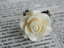 Ring "Vintage Cream Rose" Bronskleurig