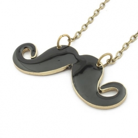 Snor Ketting "Black Mustache XL" Bronskleurig