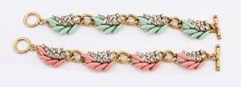 Armband "Pink Leaves"