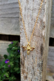 Bijen Ketting "Bee Mine" Goud of Zilver