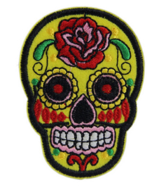 Doodshoofd Patch "Yellow Skull"