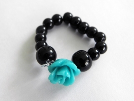 Ring "Sea Blue Rose"