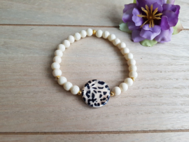 Schelp Armband Met Luipaardprint "Leopard Shell"