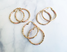Oorringen "Pretty Pastel Hoops" Goud