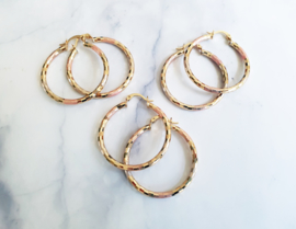 Oorringen "Pretty Pastel Hoops" Goud