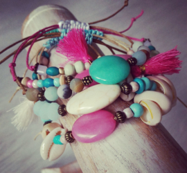 Festival / Beach Armband met Natuursteen "Natural"