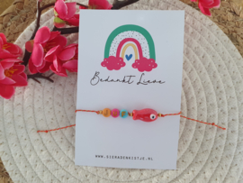 Juf Armbandje Met Kaartje "Bedankt Lieve Juf" - Keuze Uit Veel Kaartjes