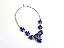 Statement Ketting "Blue Babe" Kobalt Blauw