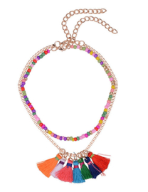 Ketting Met Kwastjes "Colour My Love"