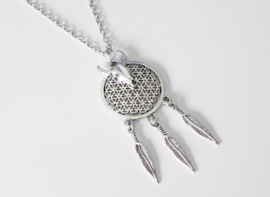 Boho Ketting "Dreamcatcher With Bull Skull"