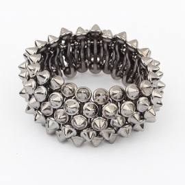 Armband "Stretchy Grey Rivets"