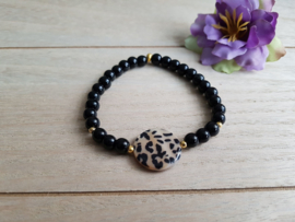 Schelp Armband Met Luipaardprint "Leopard Shell"