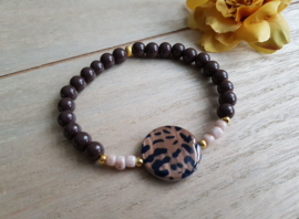 Schelp Armband Met Luipaardprint "Leopard Shell"