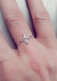 Muzieknoot Ring "Treble Clef" 925 Sterling Zilver