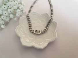Grove Schakel DD Ketting "Popular" Stainless Steel - Zilver