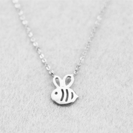 Bij Ketting "Honey Bee" Zilver- of Goudkleur