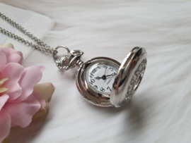 Zakhorloge Ketting "Small Leaves" Klein - Zilverkleurig