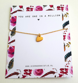 Ketting met Kaartje "Heart Of Gold"