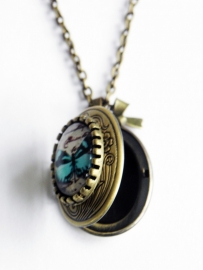 Medaillon Ketting "Butterfly On A Locket"