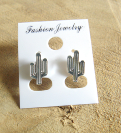 Cactus Oorbellen "Mr. Pricky" Silver Plated