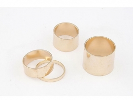 Ringen Set "Plain Gold"