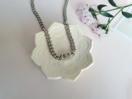 Grove Schakel DD Ketting "Popular" Stainless Steel - Zilver