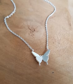 Subtiele Vlinder Ketting "Butterfly" Silver of Gold Plated