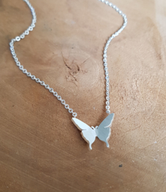 Subtiele Vlinder Ketting "Butterfly" Silver of Gold Plated